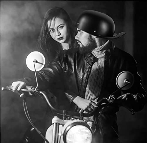 Ymkjgzs German Style Dot Approved Vintage Open Face Adult Motorcycle Helmets, Electric Motorcycle Retro Half Helmet, For Men Women Street Scooter Cruiser Moped Chopper (Gold Plating,L(55-58Cm)) #TOP1