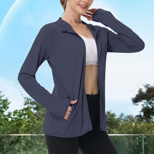 Sudadera con capucha con orificios los pulgares y cremallera completa transpirable 2