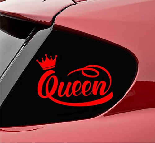 Slap-Art Queen Crown Vinyl Decal Sticker (Red) #TOP19