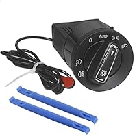 LithTor Interruttore Luci Automatico 1C0941531 3BD941531 con Sensore Luce per Golf MK4 Passat B5 Polo 9N Beetle Sharan Alhambra Octavia Scheinwerferschalter T5