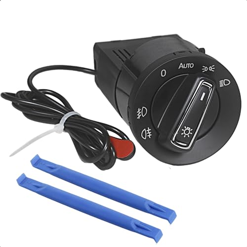LithTor Interruttore Luci Automatico 1C0941531 3BD941531 con Sensore Luce per Golf MK4 Passat B5 Polo 9N Beetle Sharan Alhambra Octavia Scheinwerferschalter T5