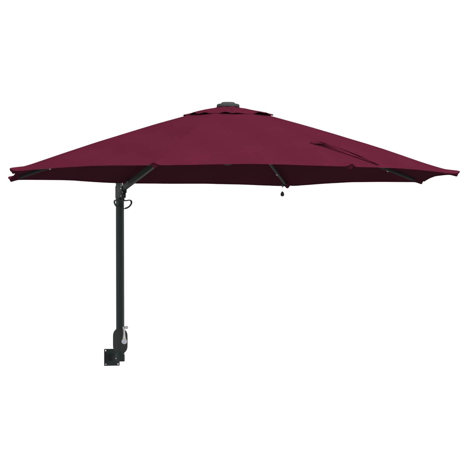 Vidaxl Bordeaux Red Garden Parasol 248 X 248 X 148 Cm Polyester And Steel