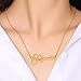 NOUMANDA Stainless Steel Personalized Guitar Pendant Necklace Fashion Custom Name Gold Chain Choker (gold)