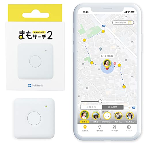 +Style まもサーチ2 子供を見守り 迷子防止 通知 GPS IP65防水防塵 スマートトラッカー プラススタイル