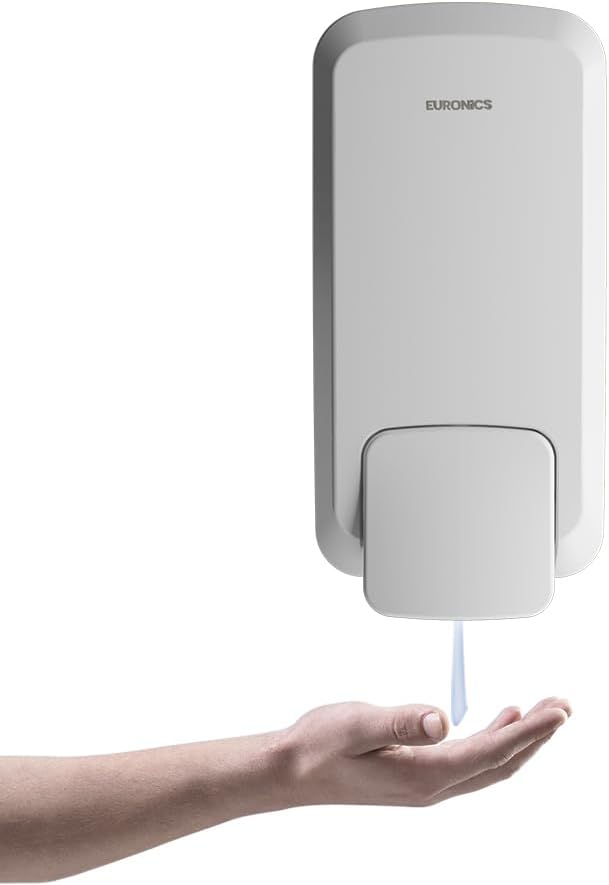 1000 Ml Manual Soap Dispenser for Bathroom & Offices | Wall Mounted Plastic Durable Hand Wash Soap Dispenser | White | ES43