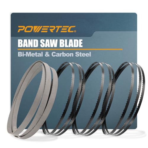 POWERTEC 62 Inch Bandsaw Blades Assortment for Woodworking & Non-Ferrous Metal Cutting, Band Saw Blades for WEN 3939, 3939T, Ryobi, Grizzly, Skil, Sears Craftsman and POWERTEC 9