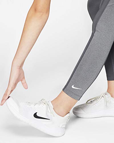 Nike Kids Girl's All in Tights (Little Kids/Big Kids) Dark Grey/Dark Grey/Heather/White SM (7-8 Big Kids)4