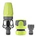 Flexzilla Garden Lead-in Hose with SwivelGrip, 5/8 in. x 10 ft., Heavy Duty, Lightweight, Drinking Water Safe, ZillaGreen - HFZG510YWS-E & Garden Hose Nozzle Kit, 3-Piece - HFZGAK01