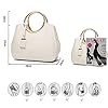 Coolives Sac a Main avec Bandoulière pour Femme Sacs de soirée en Cuir Verni PU pour Mariage Sac a épaule Blanc crème #4