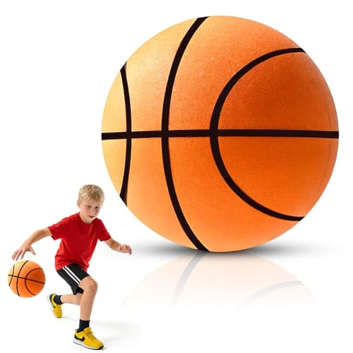Silent Basketball Leiser Springender Basketball Lautlose Basketball Schaumstoffball für Das Training Lightweight Training Ball MiniBasketball für leises Dribbling und Indoor-Training 24 cm (A)