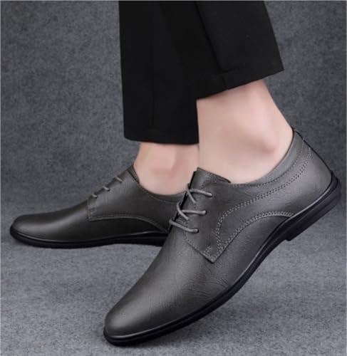 Soft Bottom Casual Shoes Classic Work Office Business Dress Men's Leather Lace Up Lightweight and Comfortable for Formal Everyday Wear3