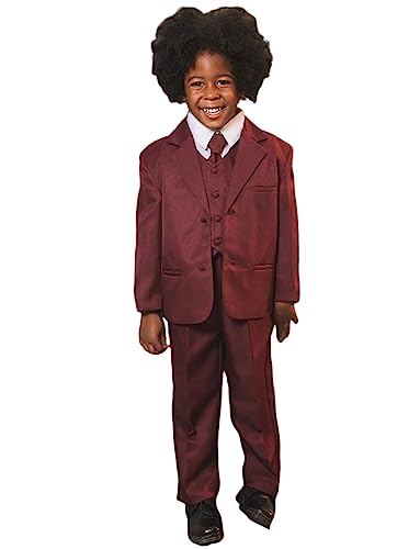 Costume trois pièces garçon boutonné coupe tailleur smoking de cérémonie