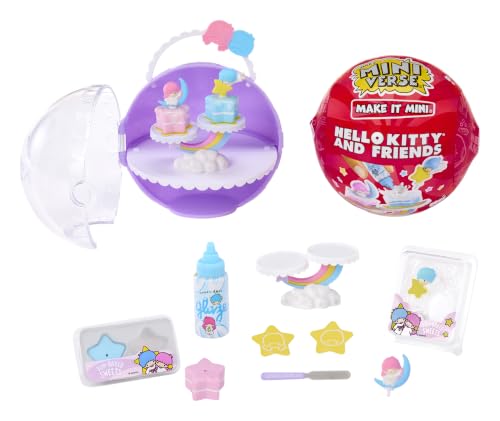 MGAs Miniverse Make It Mini Hello Kitty and Friends Series 4 DIY Mini Collectibles Retro Stationery & Food Replicas Sanrio Characters Ages 8+
