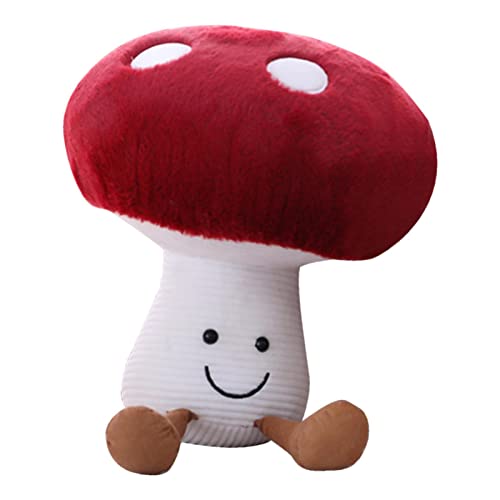 Lambo - Juguete de seta de peluche con forma de hongo, con forma de hongo, almohada linda en forma de hongo de peluche para camas de sofá, cómodo de peluche de dibujos animados para niños Lambo - Juguete de seta de peluche con forma de hongo, con forma de hongo, almohada linda en forma de hongo de peluche para camas de sofá, cómodo de peluche de dibujos animados para niños
