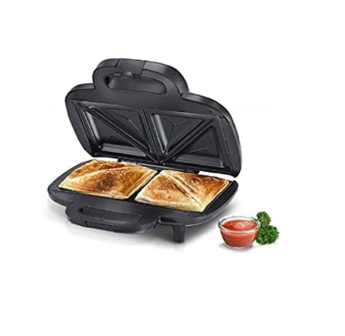 Prestige 800W Sandwich Maker (PSMFD 01)| Black | Heat Resistant Bakelite Body|Non-Stick Coating | Power Indicators | Oil Free Toasting view 2