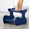 Wood Step Stools for Kids Child Two Step Stool of Whale Shape Toddler Step Stool Potty Training Stool Easy to Move Safety Stepping Stool for Kitchen Bathroom Bedroom Toilet