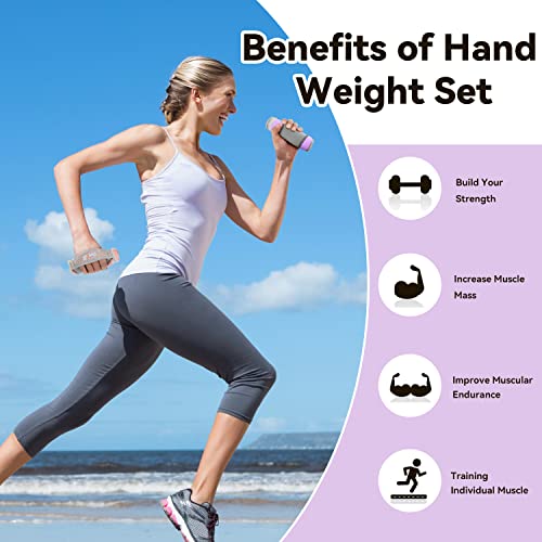 Hand Weights Set (1/2/3Lb Each Pack) + Detachable Walking Weight (2Lb Each Pack) #TOP1