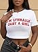 LovelyWholesale Graphic Baby Tee for Women Cute Crop Tops Summer Short Sleeve Tops White Just A Girl Small