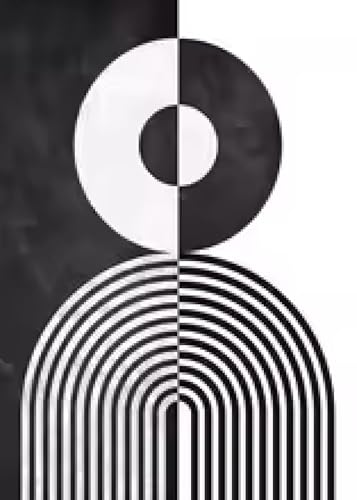 Affiche d'art lignes et cercles pour une chambre moderne