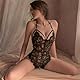 LEBENSFROH Dessous Damen Sexy Unterwäsche für Frau Sexy Outfit für Damen Strapsen Dessous Set Reizwäsche Dessous-sets Lingerie Women Body Damen Sexy Spitze (XXL, Schwarz)