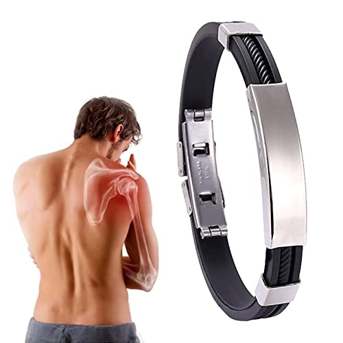 IONPRO Titanium Detox Wristband,Titanium Detox Lymph Unclog Wristbandï¼Titanium Detox Lympunclog Wristband,Lymph Detox Magnetic Bracelets Titanium,Mproves Blood Circulation (Black)