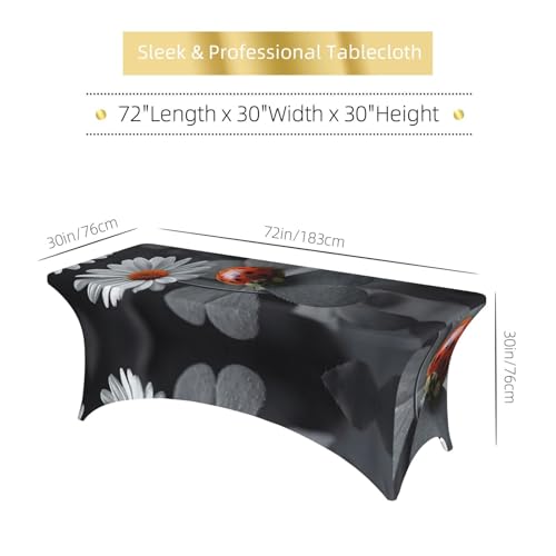 Nappe extensible 1,8 m imprimée pour masquer et embellir une table pliante de fête - 7