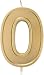 LUTER 3.94 Inches Oversized Birthday Candles Gold Glitter Birthday Cake Candles Number Candles Cake Topper Decoration for Wedding Party Kids Adults, Number 0