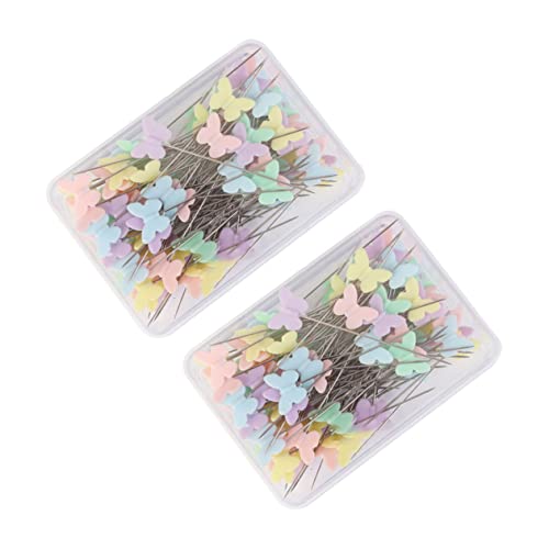 OSALADI Sewing Work Butterfly Pins 100 Pins/Box 2 Boxes for Corsage Sewing Craft Decor