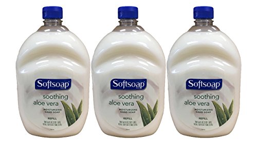 Softsoap Hand Soap Soothing Aloe Vera Moisturizing Hand Soap Refill 64 Fluid Ounce Bottle, Pack of 3