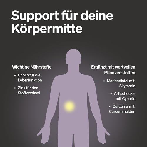 natural elements Mariendistel Leber Komplex - 120 Kapseln - mit Mariendistel, Cholin, Artischockenextrakt, Curcuma & Zink - Leberkur Hochdosiert, vegan, laborgeprüft und in Deutschland produziert 4