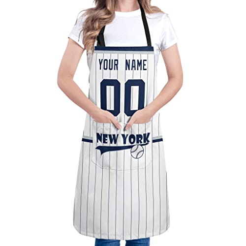 Antking New York Apron With Pocket Custom Any Name And Any Number Gifts For Dad Men Fans #TOP2