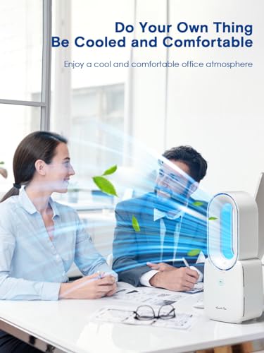 Let'Me VENTILADORES DE ESCRITORIO Desk Fan,Portable Bladeless Fan 11.8 Inch Small Personal Cooling Fan thumb #6