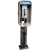 Miniature American Payphone in 1:12 Scale, Mini Vintage Style Phone Booth Model Decoration, Suitable for Collection and Scene Building Mini Living Room Furniture Accessories (Payphone)
