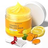 SHVYOG Vitamin C Peel Off Face Mask, Peel Off Mask with Turmeric, Blackhead Remover & Deep Cleansing Face Peel Mask, Vitamin C Exfoliating Face Mask for Blackheads, Large Pores, Dirts, Oil