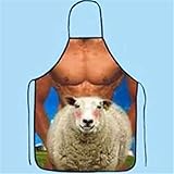 Everun MuscleNerd Kitchen Sexy Apron Funny Creative Cooking Grilling Aprons Funny Outdoors Activity and Restaurant Pub Party for Men Boyfriend Gifts