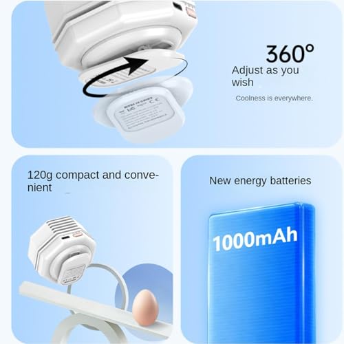 Ventilador de abrazadera y enfriador de aire portátil ajustable para golf 5