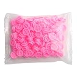 SAFIGLE Wimpernkleber Verzögerungsbecher 100 Stück Rosa Förmiges Wimpernpflanzwerkzeug mit 6 Fächern für Private Anwendung und Salon