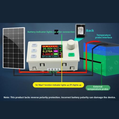 Regulador de voltaje ajustable DC 150W SK150S con pantalla LCD MPPT 3
