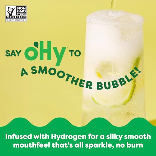 oHy Lemon Lime Sparkling Water, Hydrogen Infused, USDA Organic, Magnesium, Non-GMO, 12 fl oz (12 pk) - Image 4
