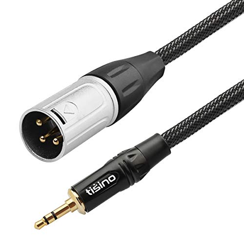 Tisino 3.5Mm To Xlr Balanced Cable Adapter, Gold-Plated 1/8 Inch Mini Jack Aux To Xlr Male Mono Audio Cord For Cell Phone, Laptop, Speaker, Mixer - 1Ft #TOP1