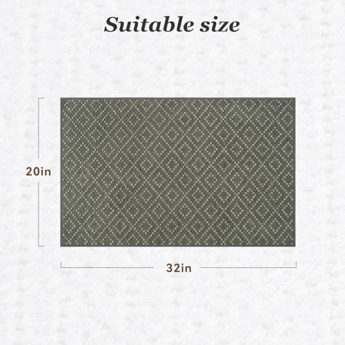 TCHDIO Chenille Bath Mat Super Absorbent Bathroom Mat Non Slip Rubber Backed Bath Mats for Bathroom Quick Dry Bathroom Rug Machine Washable Thin Bath Rug Fit Under Door, Shower, Bathtub,20"X 32"Green by tchdio - Image 7