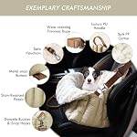ClevaHome Siège de voiture pour petit chien & Transporteur de voyages & Lit pour animaux de compagnie, intérieur souple pour les chiens jusqu'à 10lbs, Élégant Pet Travel Tote pour usage intérieur et extérieur