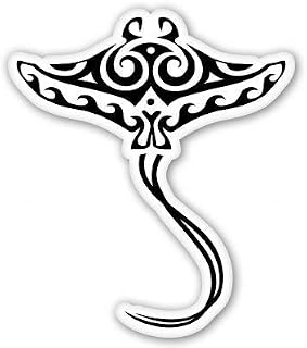 Carframes18 Stingray Black Ocean Sea Inspired Vinyl Sticker - Car Window Bumper Laptop Bumper Sticker Decal