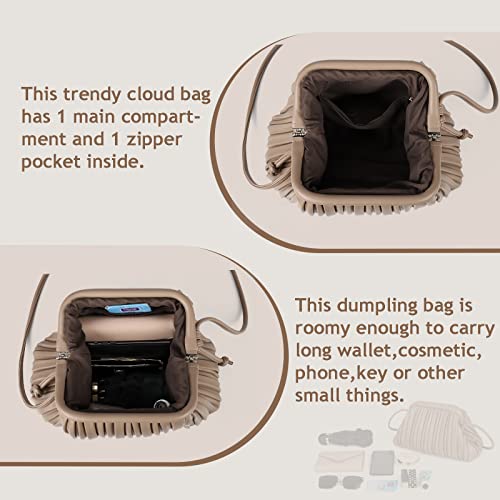 Glitzall Clutch Purse And Dumpling Bag For Women,Designer Cloud Handbag And Ruched Bag With Detachable Shoulder Strap #TOP4