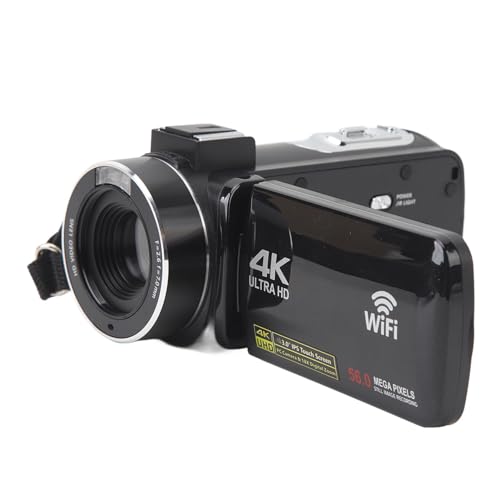 Depisuta 4K Video Camera Camcorder, 56MP 30FPS 3.0 LCD Touch Screen Vlogging Camera 18X Digital Zoom Camera Recorder with Remote Control, IR Night Vision, for Photography