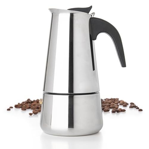 Mixpresso 9 Cup Greca Stovetop Espresso Pot 450ml/15oz, Moka Pot with Coffee Percolator Design,...