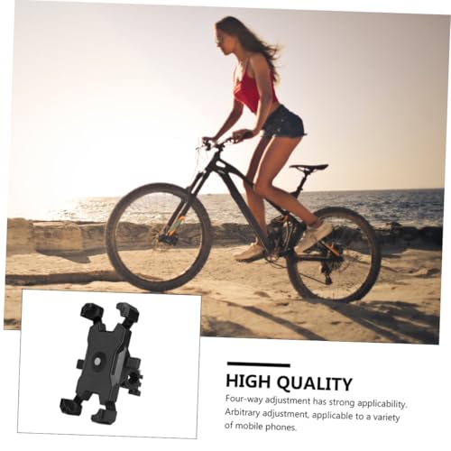 Soporte móvil bicicleta negro LOLIPPYY universal para manillar de moto, scooter y ciclismo 4