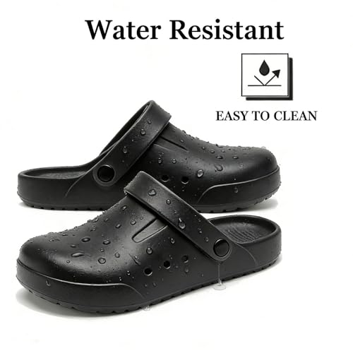 Image of Nihaoya Clogs for Men and Womens Garden Shoes Slip-on Outdoor Beach Slippers Comfort Slip Resistant Sandals Lightweight Breathable