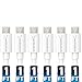 Sabrent [6-Pack] 22AWG Premium 1ft Micro USB Cables High Speed USB 2.0 A Male to Micro B Sync and Charge Cables [White] (CB-M61W)