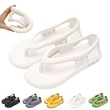 Bazuo Sandals,Bazuo Flip Flops,Couples Non-Slip EVA Thick Sole Quick-Dry Flip Flops Slippers (White,9-10 Women/8-8.5 Men)